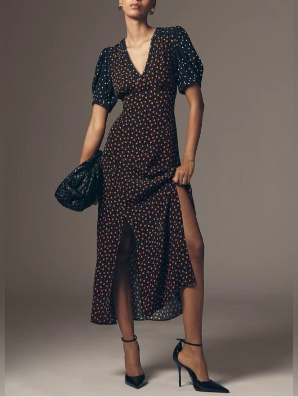 NWT Size XS - Anthropologie Heart double Slit Maxi Dress (NWT US$ 168)